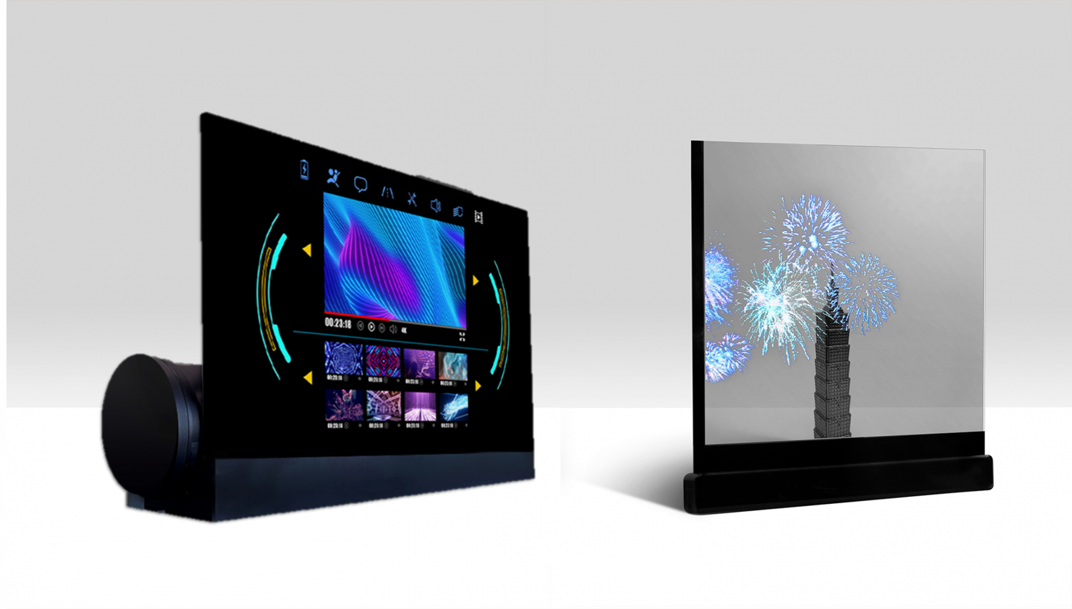 可卷式、折迭性、高透明